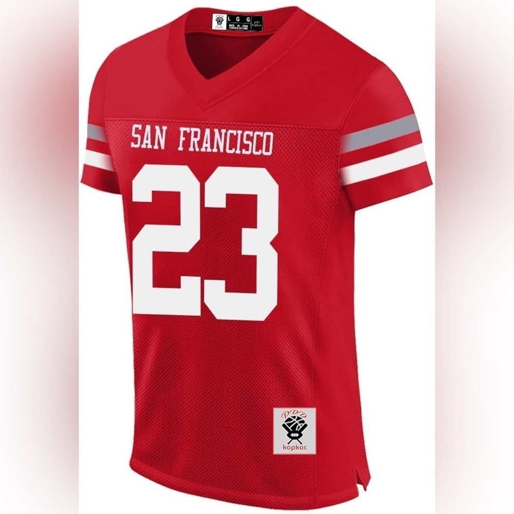 NEW- San Francisco 49ers Christian McCaffrey Stitched Jersey SIZE: 3XL - Picture 2 of 14